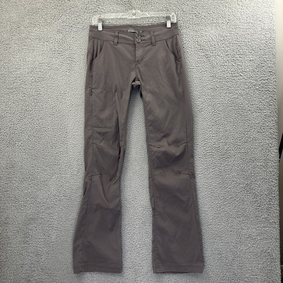 Prana Halle Pants Gray Outdoor Convertible Hiking Stretch Nylon Women's 2 x 32 - Picture 1 of 9
